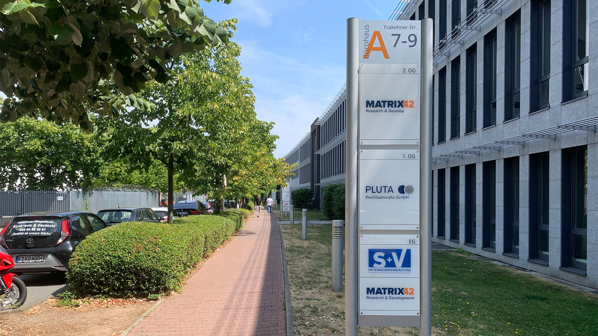 Neubeschriftung Schilderanlage