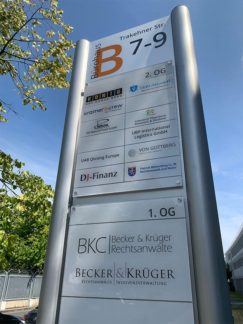 Wegweiser Bürohaus