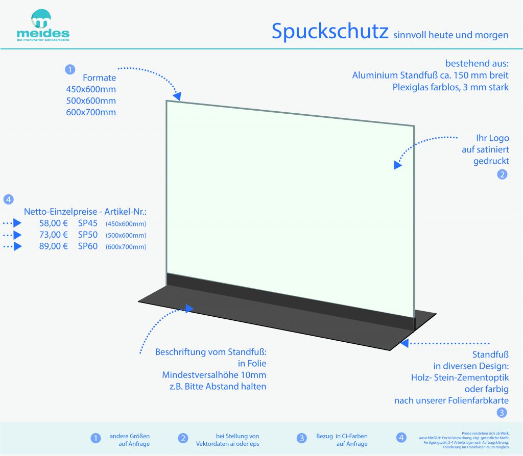Acrylglas Hygieneschutz Spuckschutz