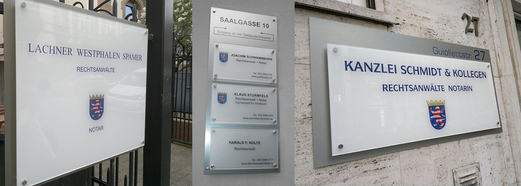 Individuelle und seriöse Kanzleischilder | Meides