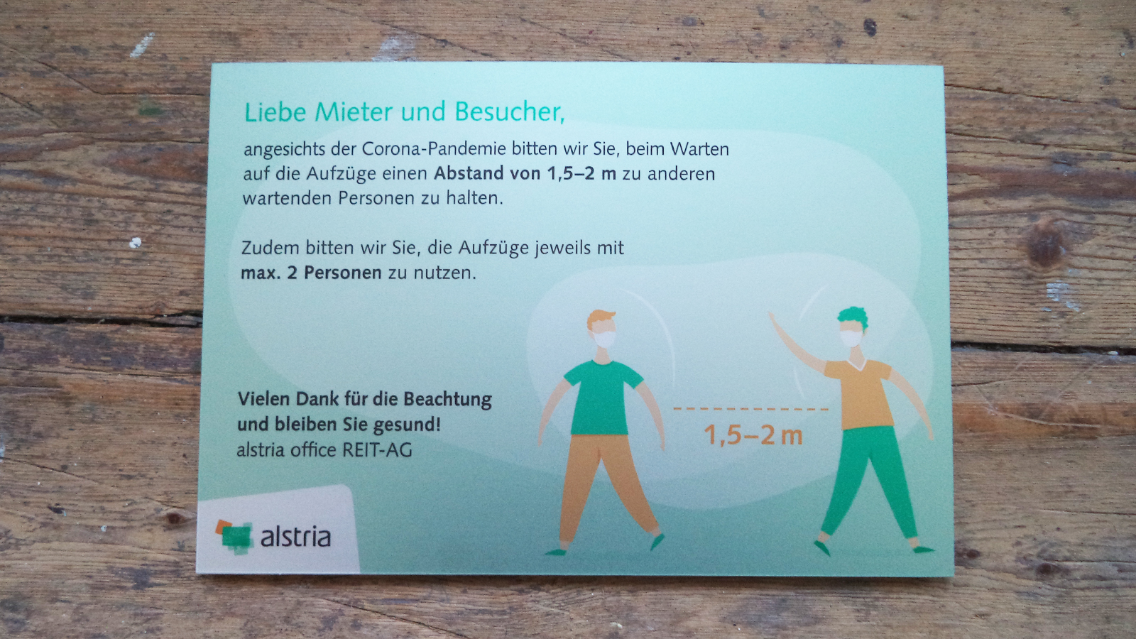 Verhaltensregeln für Besucher