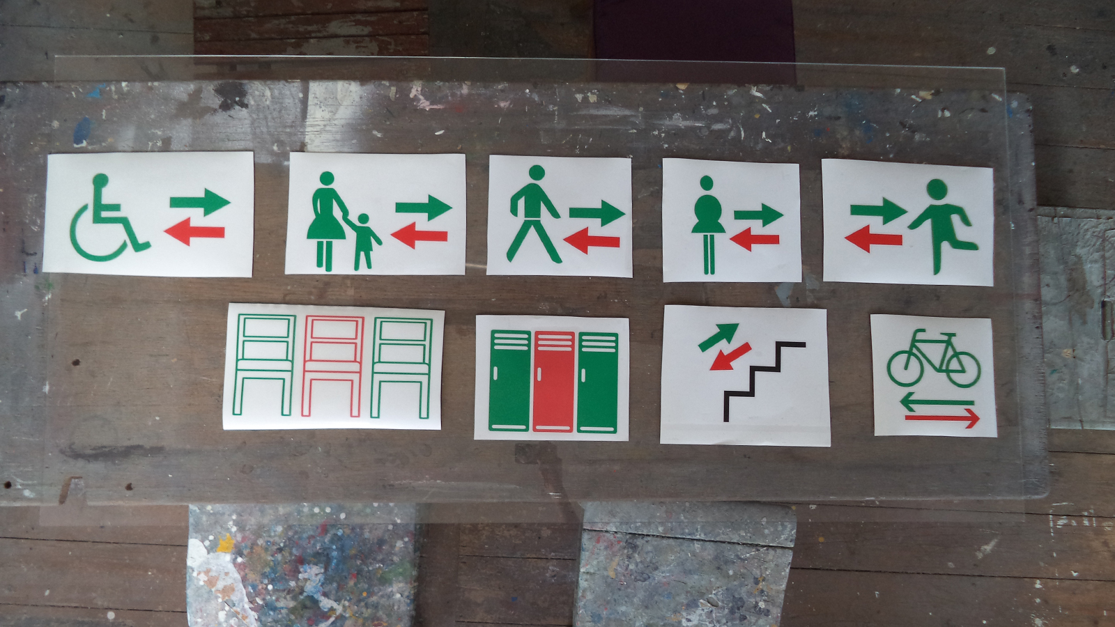 Auswahl an Hinweispiktogramme