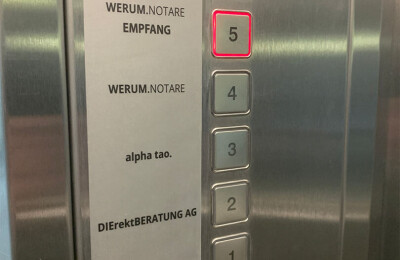 Aufzugsbeschriftung Folien-Aufkleber